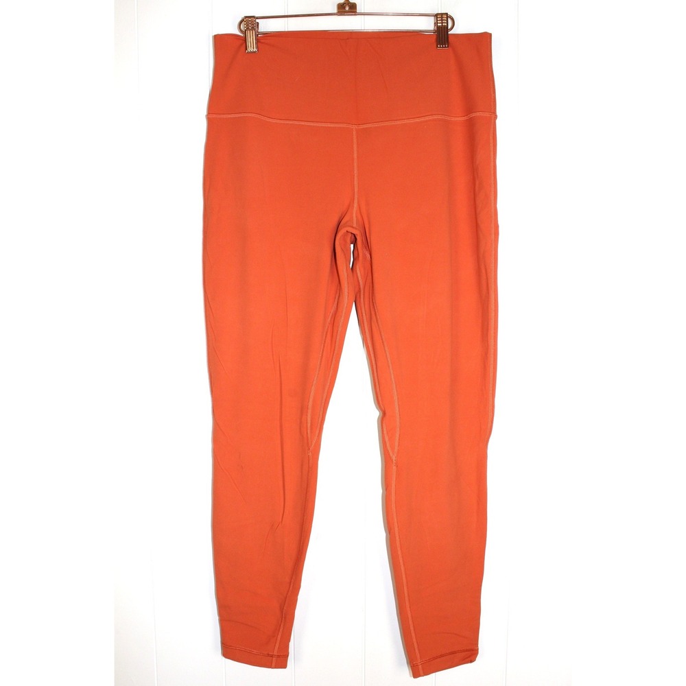 Lululemon Align Pants Pumpkin Orange High Rise Double Lined Nulu W5CTIS - Picture 3 of 8